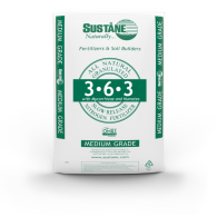 white with green product bag for Suståne 3-6-3 Mycorrhizae, & Humates fertilizer white with green product bag for Suståne 3-6-3 Mycorrhizae, & Humates fertilizer